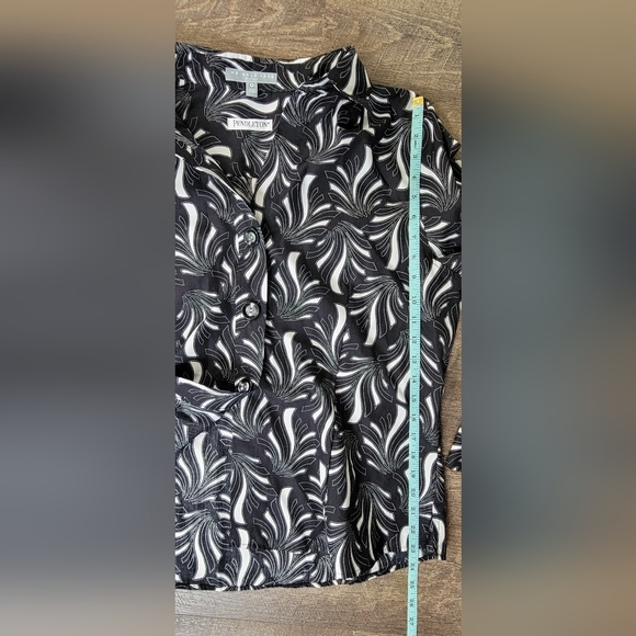 Pendleton Button Down Top Jacket Women's 16 Black & White Geometric 100% Cotton - Picture 12 of 13